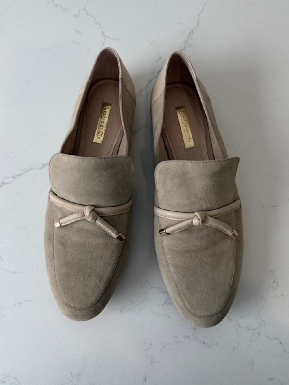 Louise et Cie Suede Loafers in Light Taupe